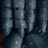 Leatherette Splint Boots, Navy