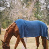 Cotton Waffle Horse Drying Towel, Indigo