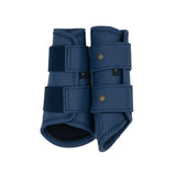 Leatherette Splint Boots, Navy